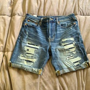 American Eagle Ripped Denim Shorts, 32 waist